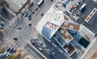 Aerial view of Institute of Contemporary Art in Richmond