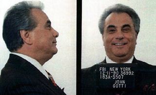 A mugshot of John Gotti from 1990