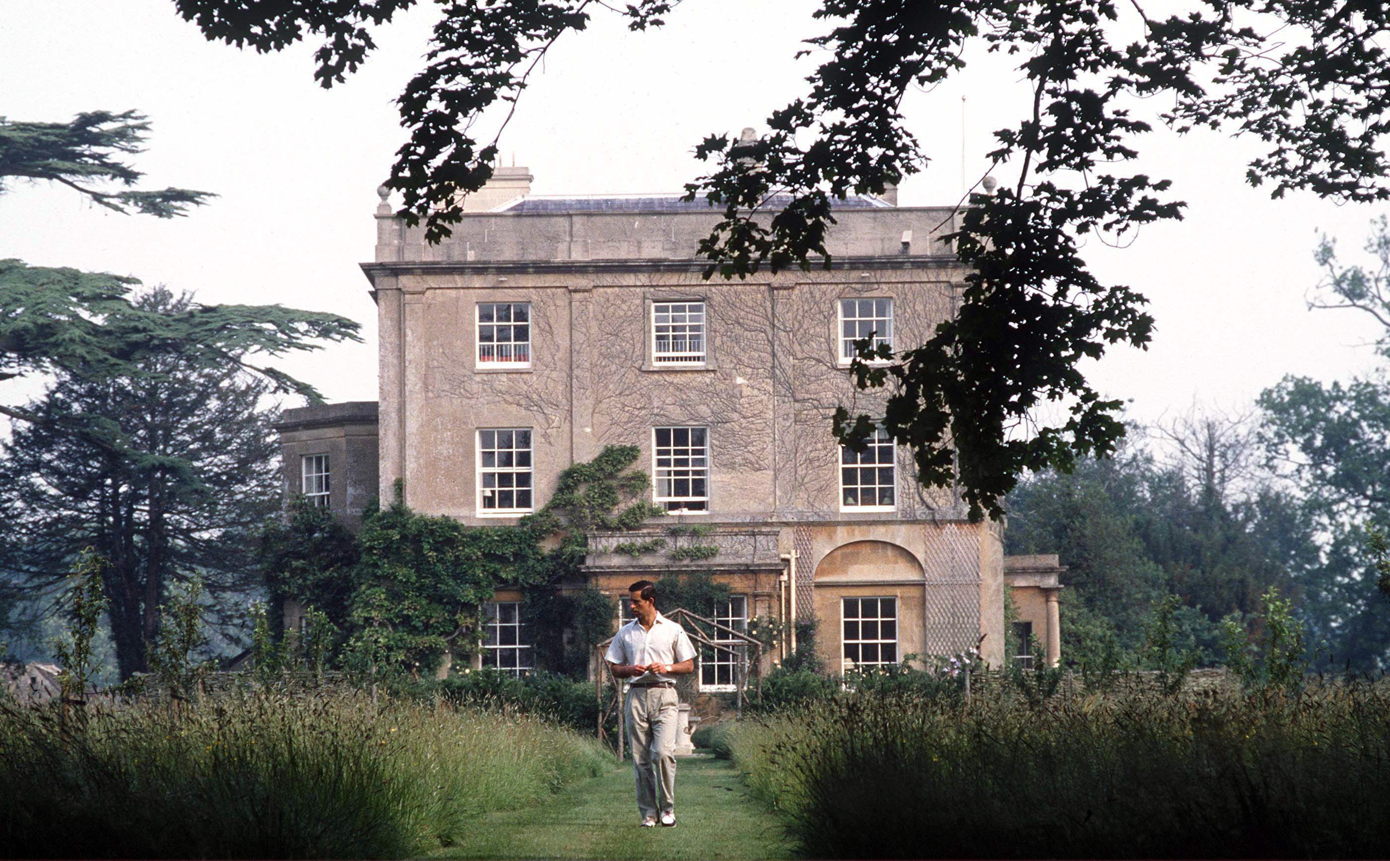 A young Prince Charles in the gardens at Highgrove House in Gloucestershire.