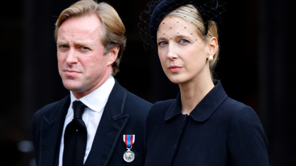 Thomas Kingston and Lady Gabriella Kingston attend the Committal Service for Queen Elizabeth II