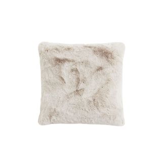 Fluffy square cushion Cover in cream