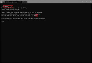 Command Prompt chkdsk command