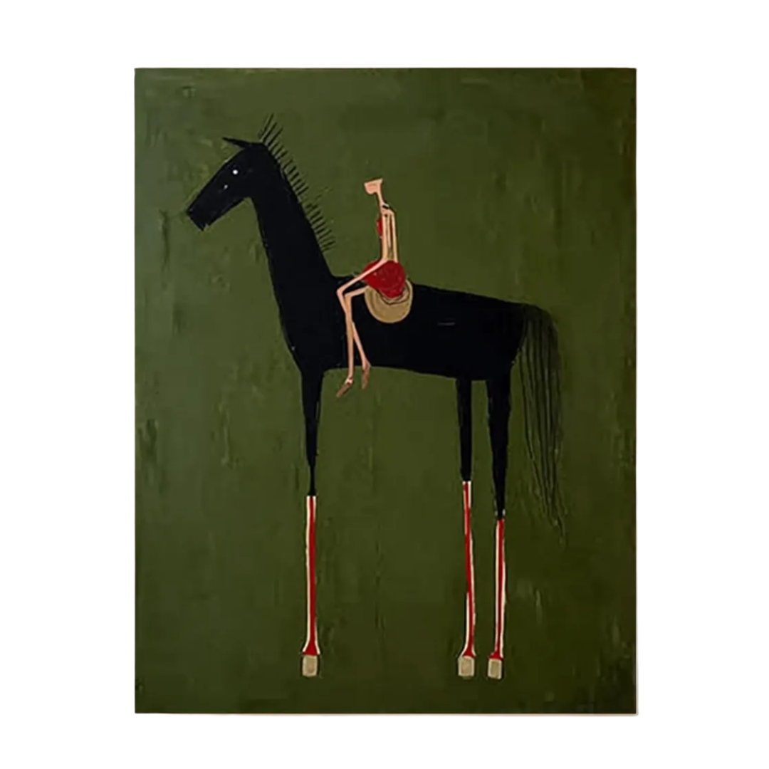 Expressionist Art Shop, Abstract Horse Rider Painting