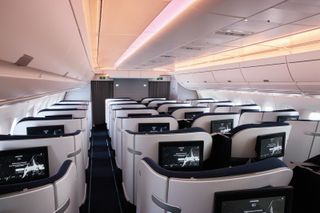 PriestmanGoode seat backs inside Finnair Business Class by Tangerine