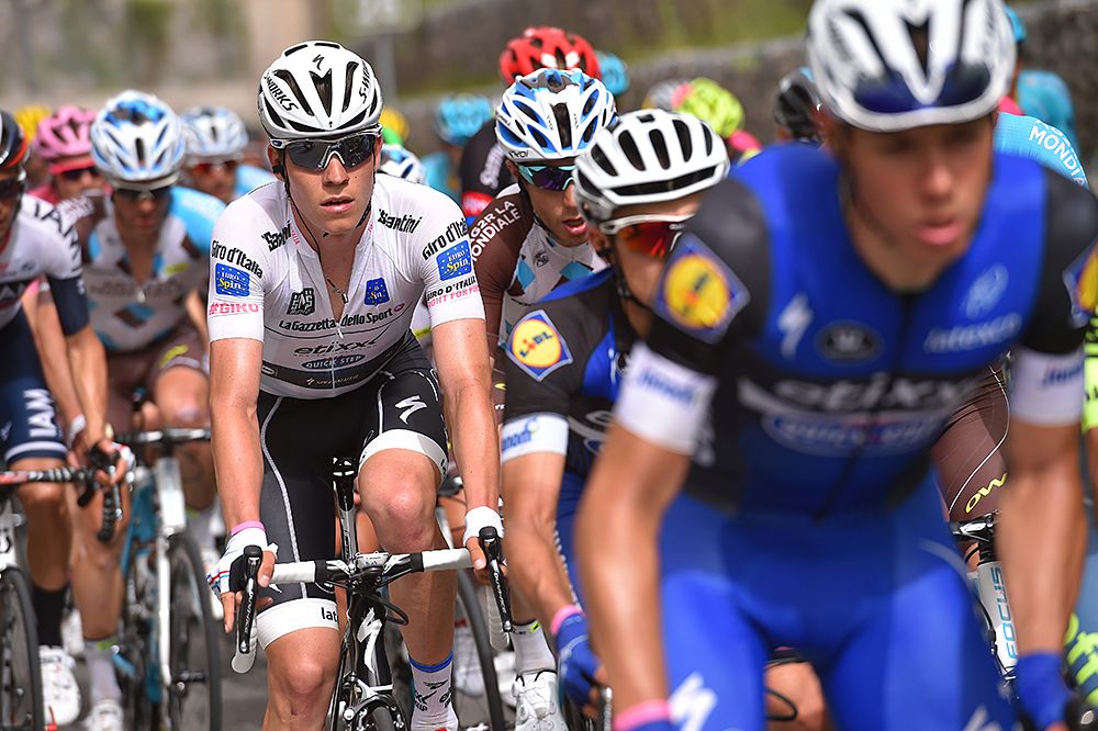 Bob Jungels (Etixx) in the white young rider's jersey
