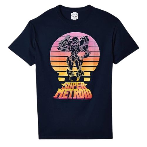 Nintendo Super Metroid Samus Retro Sunset shirt