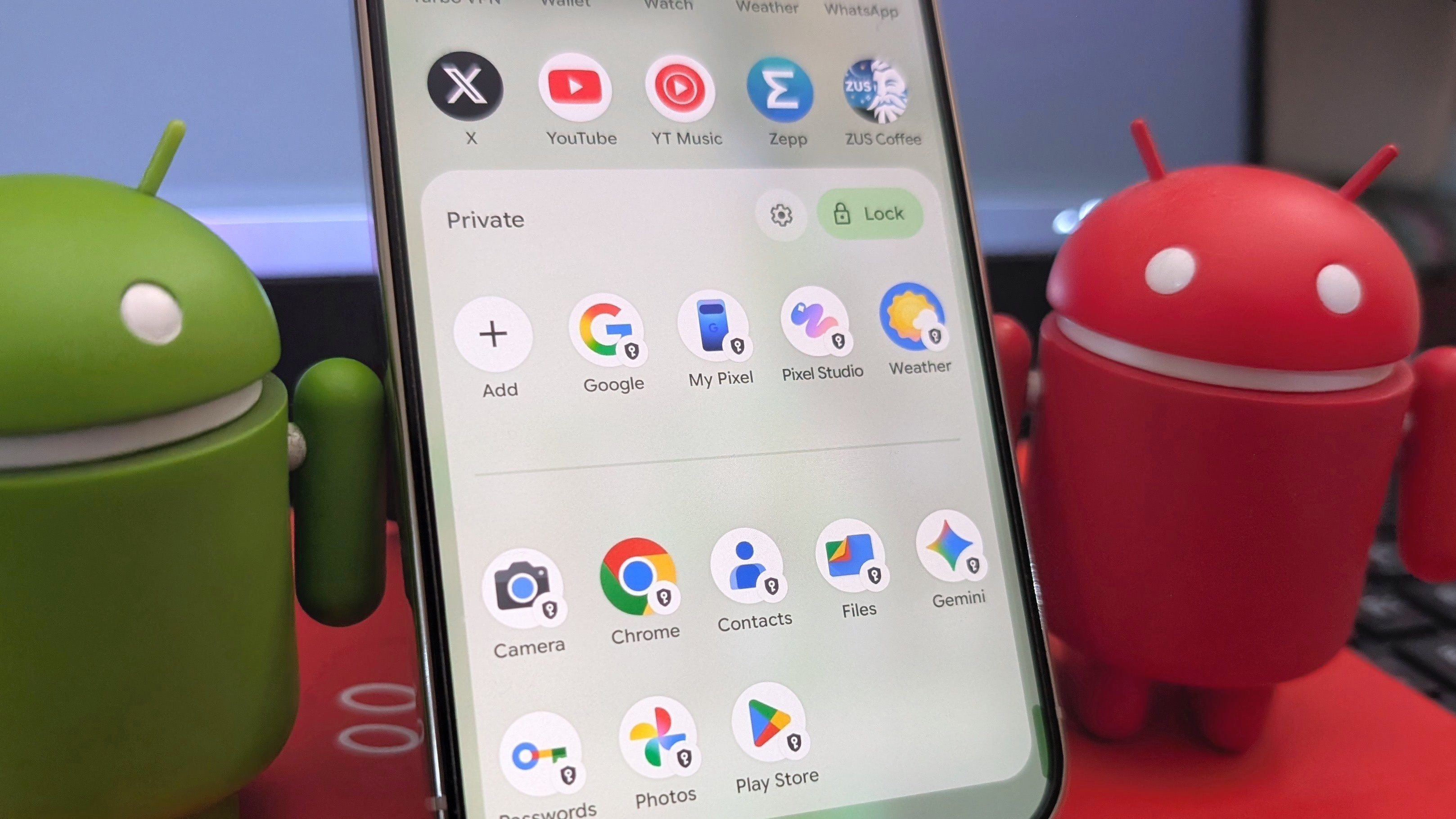 Private space in Android 16 on a Pixel 10 Pro