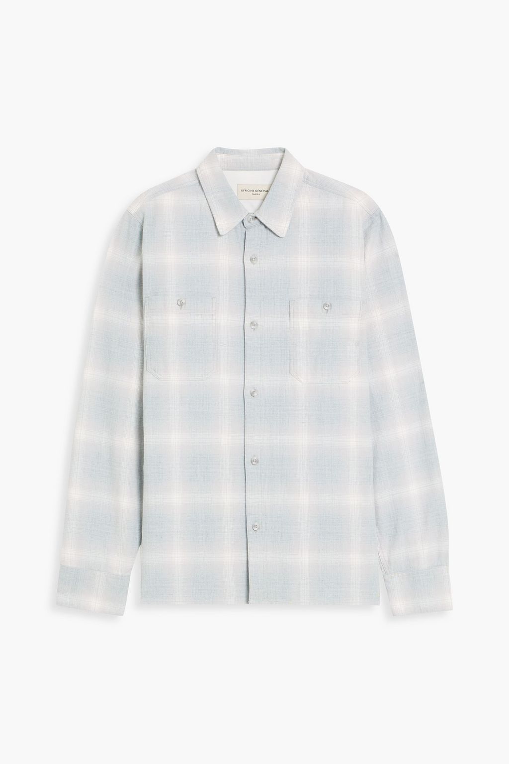Checked Cotton-Flannel Overshirt