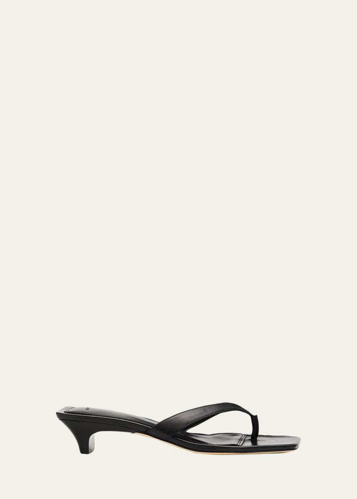 San Juan Leather Heeled Thong Sandals
