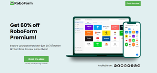 Roboform 60% discount landing page