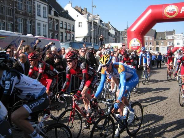 Ryder Hesjedal (Garmin-Transitions) rolls out of the start