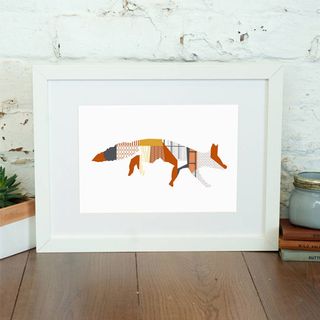 fox print painting frame