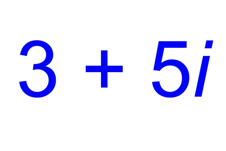 complex numbers, real numbers