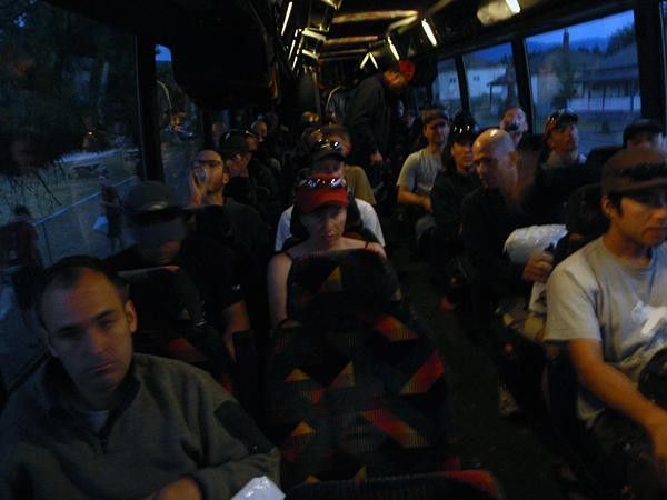 Everyone's looking a little rough at the 4:00 am wake up.