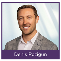 Smiling headshot of industry expert Denis Pozigun.