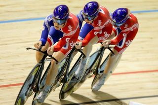 Women's Team Pursuit - Great Britain lowers team pursuit world mark again to win gold
