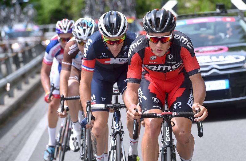 Sylvain Chavanel (IAM Cycling) sitting second wheel in the breakaway