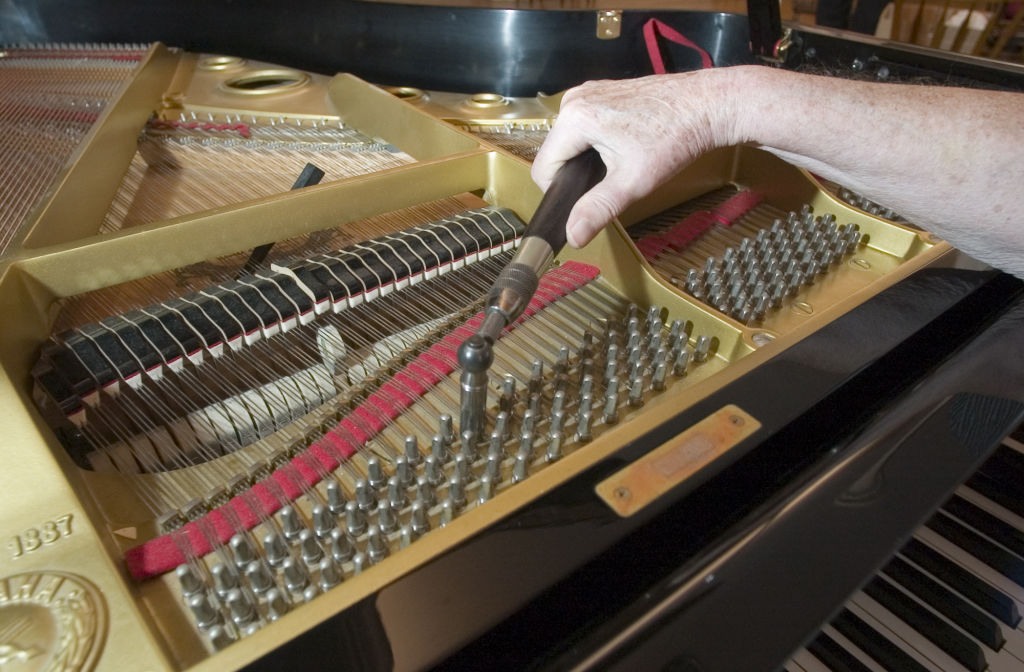 Tuning a piano