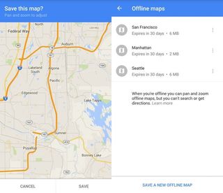 Google Maps Offline listings