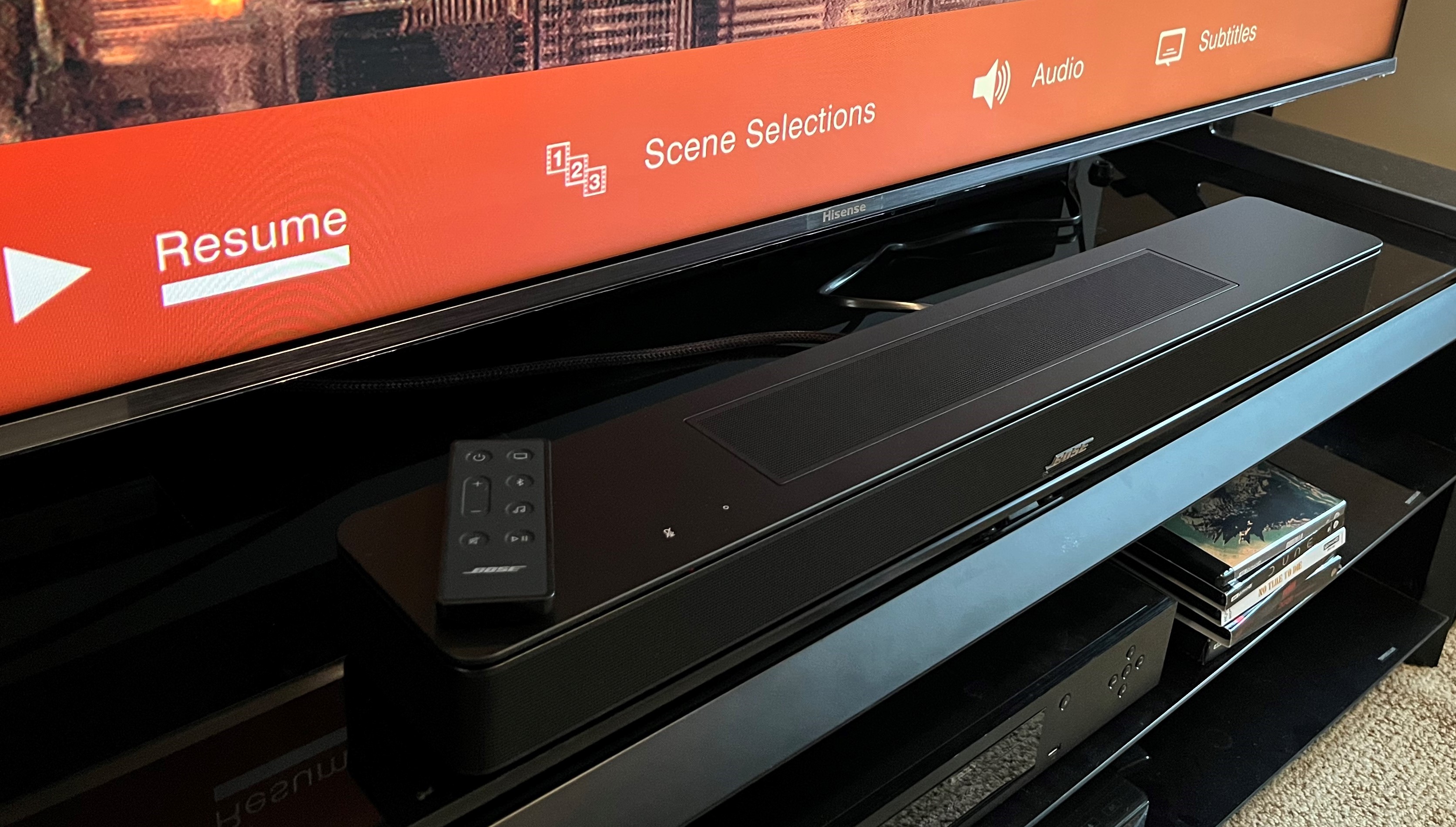 Bose Soundbar 600 on TV stand