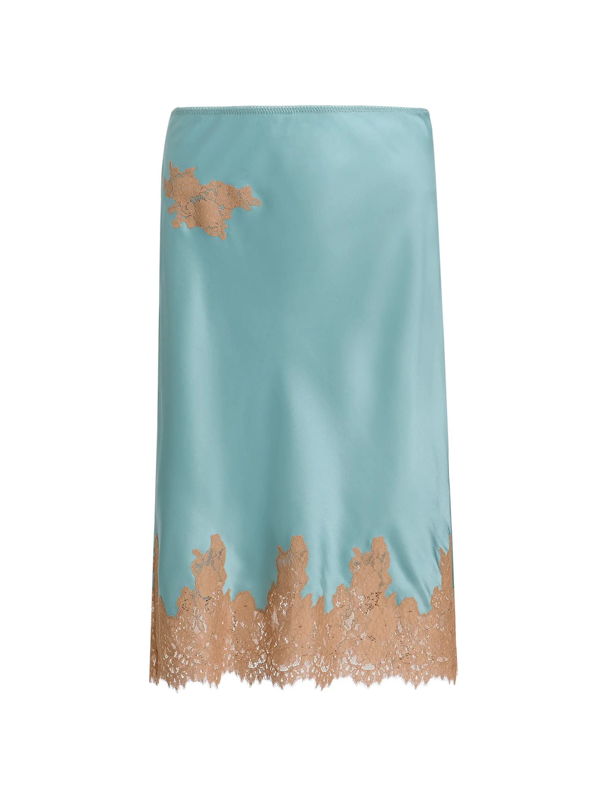 Elowette Lace-Trim Silk Skirt