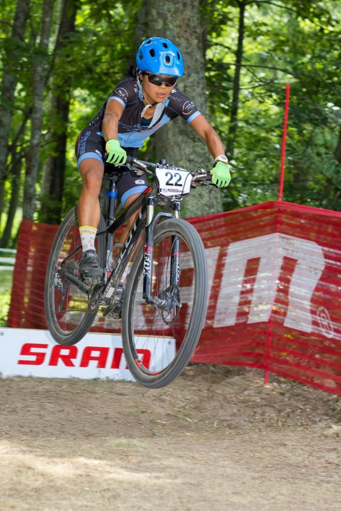 Evelyn Dong over the ramp.