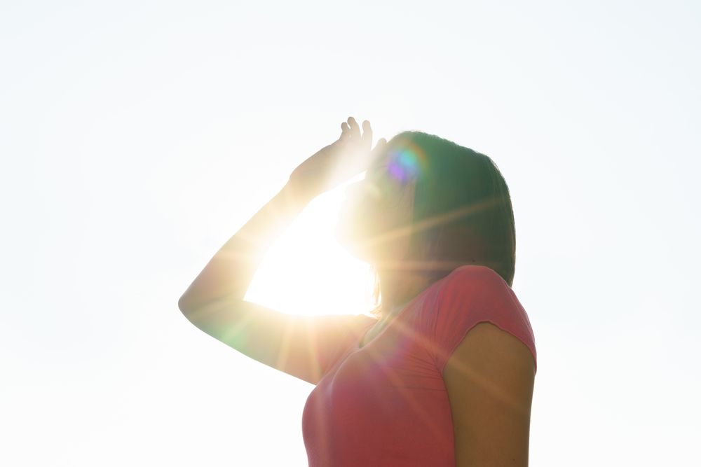 woman, heat, sun, summer