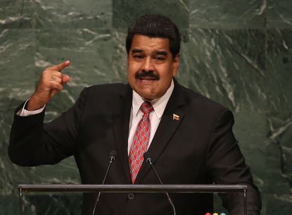 Venezuelan President Nicolas Maduro speaks to the UN