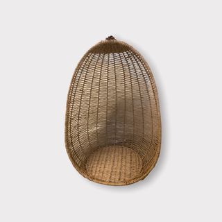 woven hanging egg chair, cut-out image