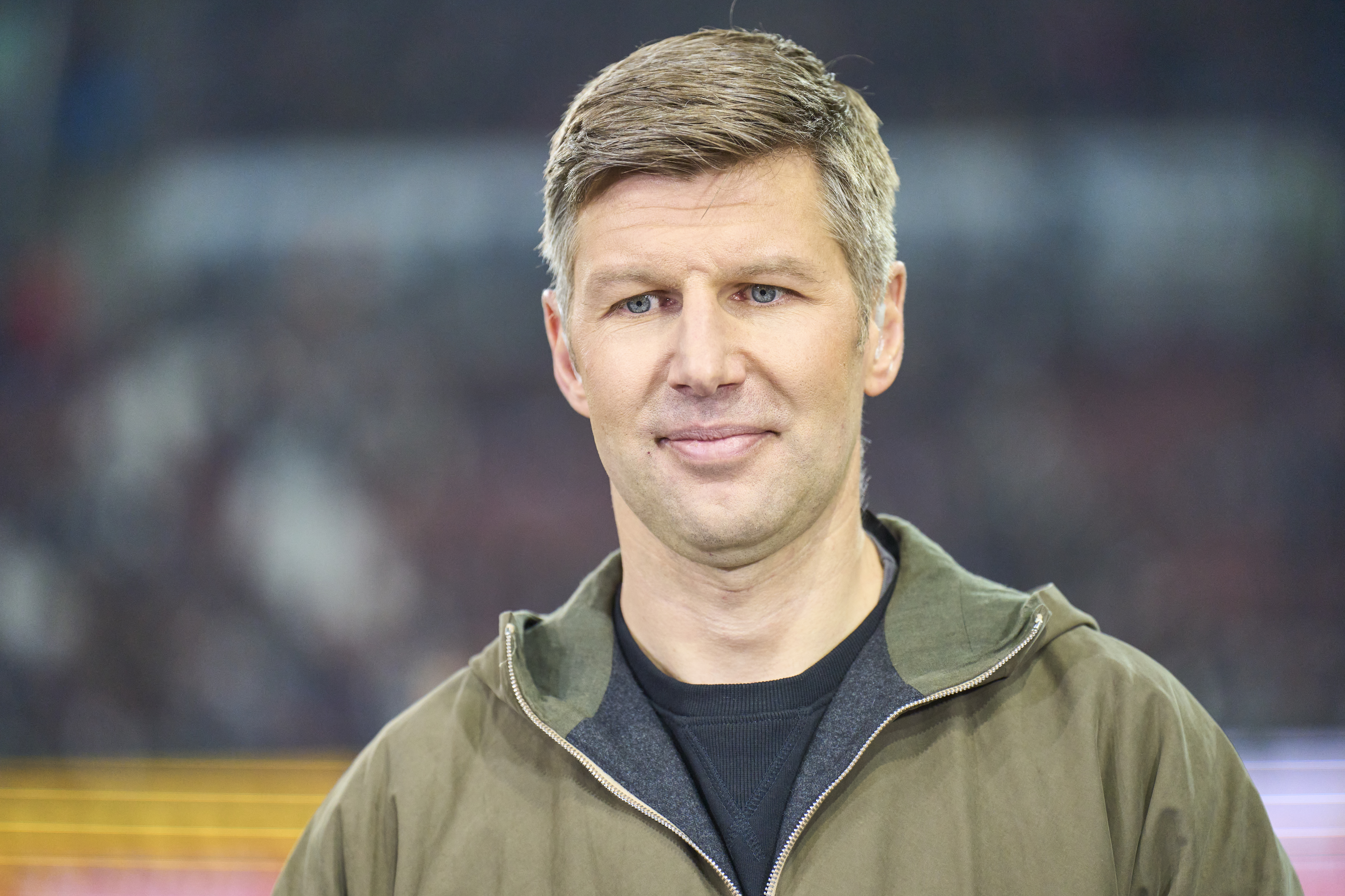 AUGSBURG, GERMANY - APRIL 10: Thomas Hitzlsperger Sky TV expert during the Bundesliga match between FC Augsburg and TSG Hoffenheim at WWK-Arena on April 10, 2026 in Augsburg, Germany. (Photo by EyesWideOpen/Getty Images)