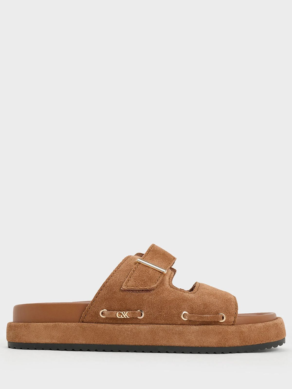 Charles & Keith Kori Suede Slide Sandals