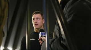 HIGHBURY, LONDON, UK - DECEMBER 12TH 2004. Arsenal 2 v Chelsea 2. Chelsea player John Terry in post-match interview. (Photo by Francis Glibbery/Chelsea FC )***Local Caption***John Terry (Photo by Francis Glibbery/Chelsea FC via Getty Images)