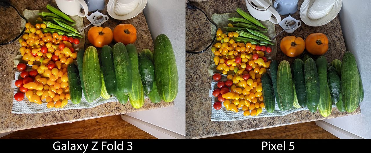 Camera Compare Z Fold 3 Pixel 5 Day