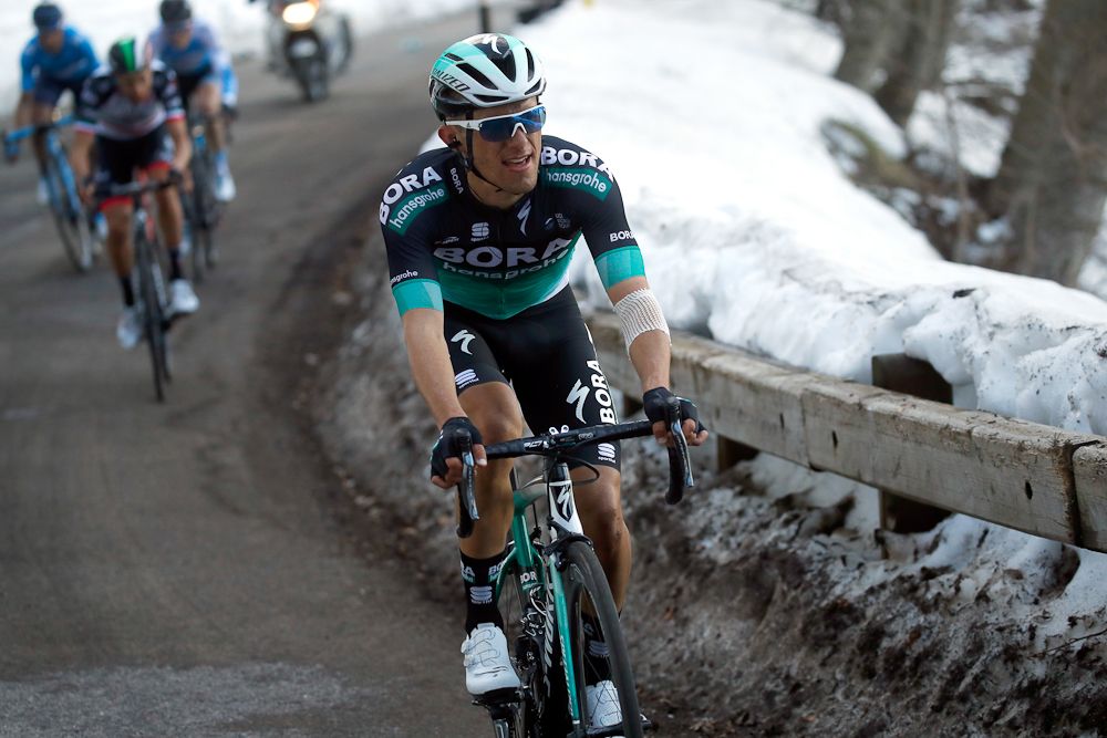 Rafal Majka on the attack near the end of stage 4 at Tirreno-Adriatico