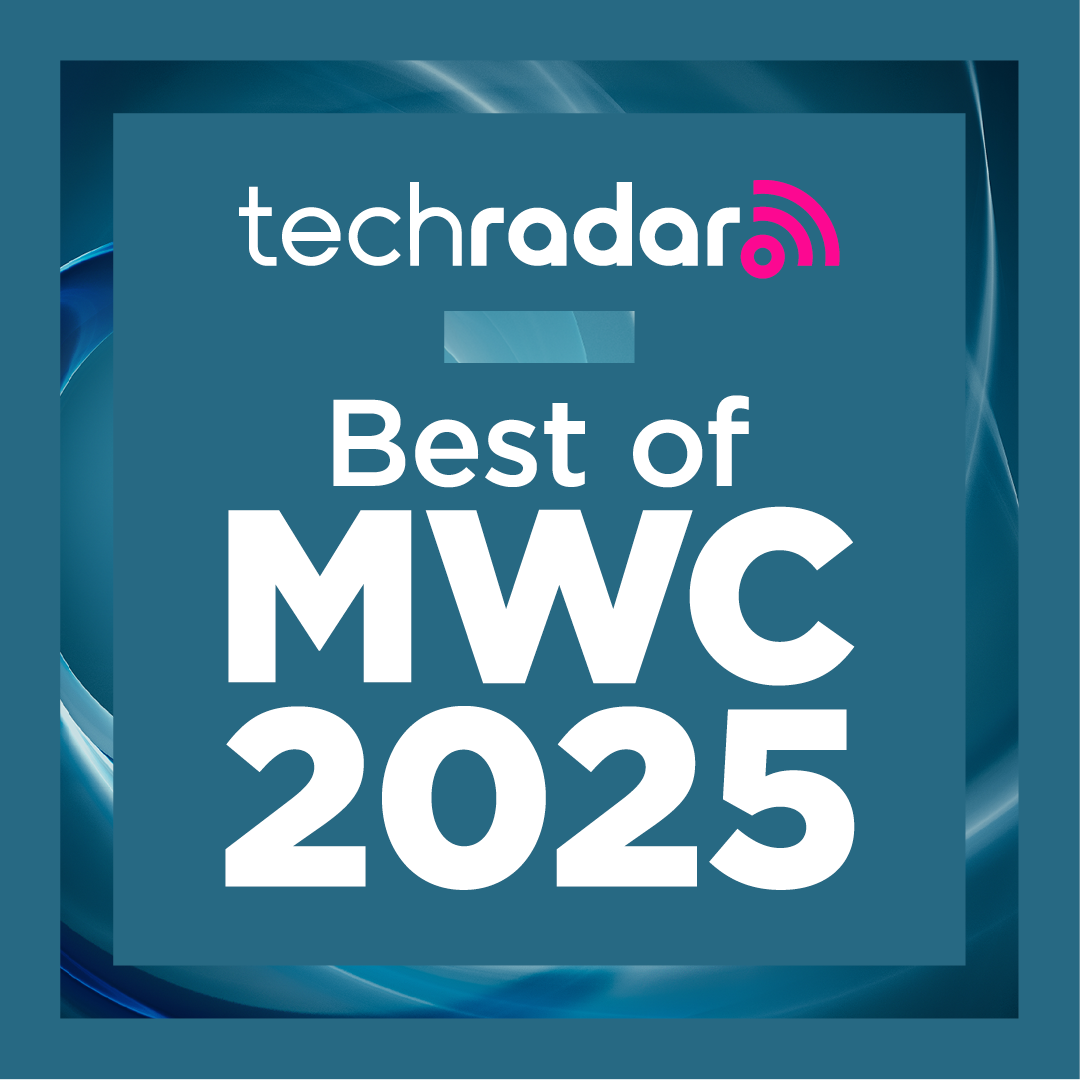 A badge saying 'TechRadar Best of MWC 2025'