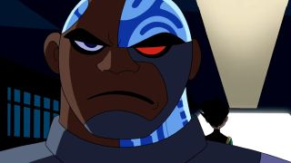 Cyborg (Khary Payotn) looking solemn on Teen Titans