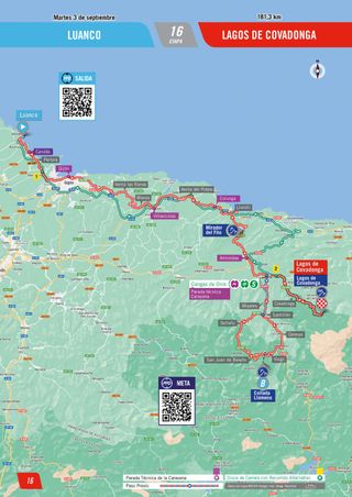 Vuelta a Espana 2024 stage 16 map