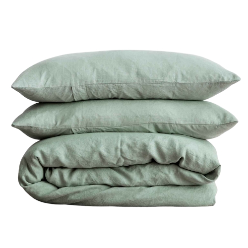 CULTIVER, Linen Duvet Cover Set - Sage