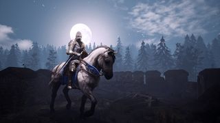 Chivalry 2: ritari ratsastaa kuunvalossa pimeässä yössä