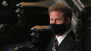 Prince Harry at Prince Philip's Funeral