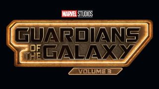 En skärmbild av den uppdaterade logotypen för Marvel Studios film Guardians of the Galaxy Volume 3