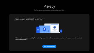 Screenshot of Samsung privacy page