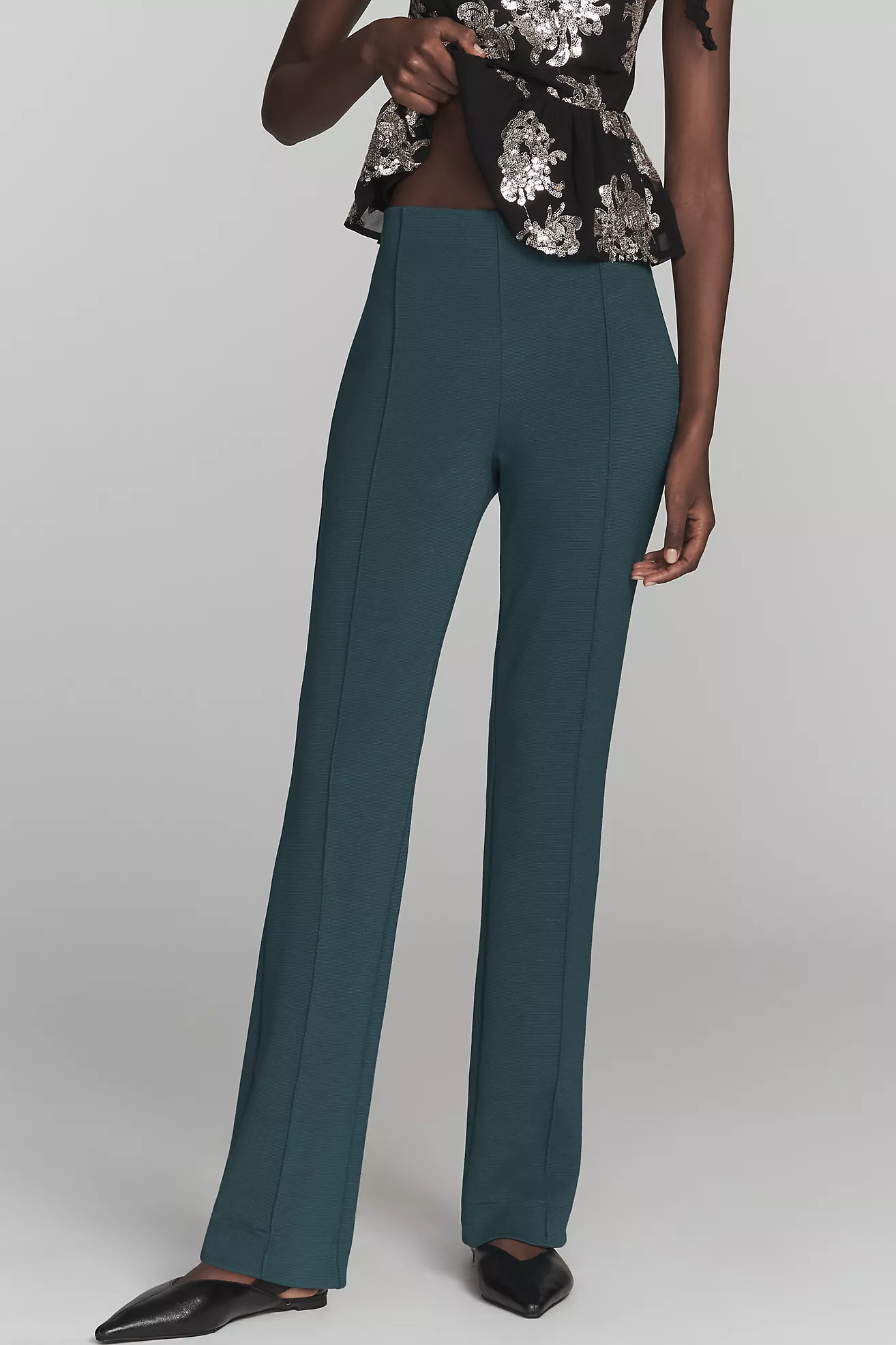 The Poppy Kick-Flare Full-Length Pull-On Pants by Maeve