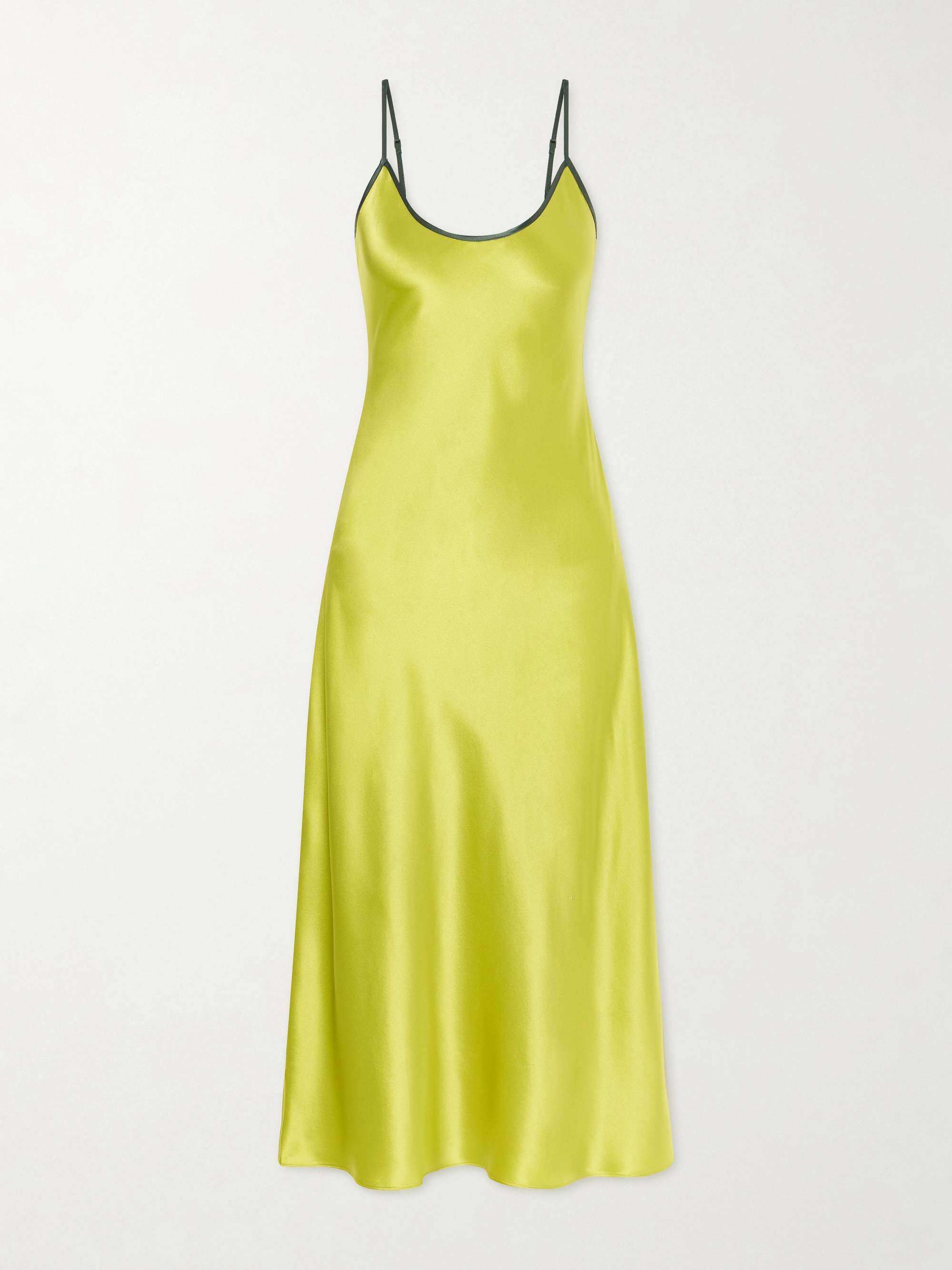 Silk-Charmeuse Midi Dress