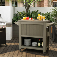 Brown 85 Qt. Bar Cart On Wheels Made Of Durable Wood-Look Resin| was $329.99 now $209.99 at Wayfair