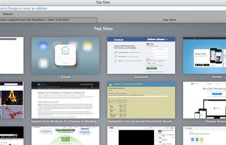 Apple OS X 10.9 Mavericks Safari Top Sites