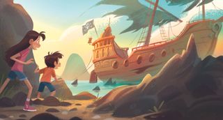 Meet the artist Kenneth Anderson; a tropical pirate ship scene