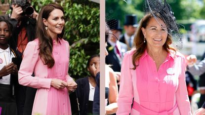 Kate Middleton and Carole Middleton in pink Me+Em midi dress