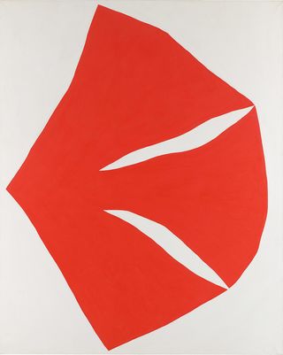 Red White, 1962, by Ellsworth Kelly, oil on canvas.