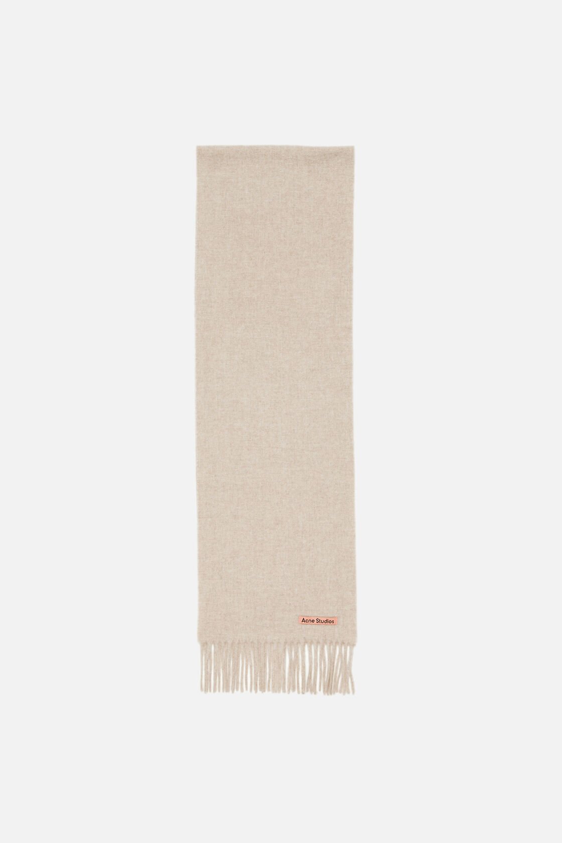 Fringe Wool Scarf - Skinny